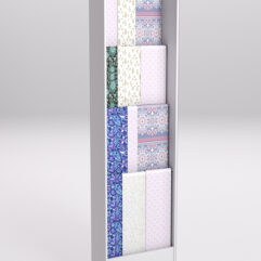 Стеллаж из ДСП для одежды,тканей и штор №1-600, Белый