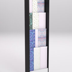 Стеллаж из ДСП для одежды,тканей и штор №1-600, Черный с белым