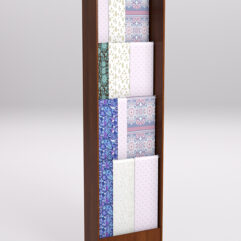 Стеллаж из ДСП для одежды,тканей и штор №1-600, Орех