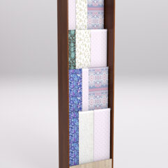 Стеллаж из ДСП для одежды,тканей и штор №1-600, Орех и Дуб Сонома