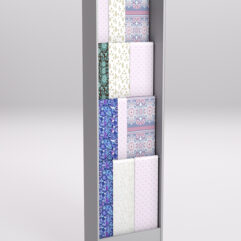 Стеллаж из ДСП для одежды,тканей и штор №1-600, Серый