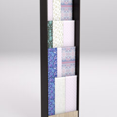 Стеллаж из ДСП для одежды,тканей и штор №1-600, Дуб Сонома и Дуб Венге