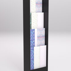 Стеллаж из ДСП для одежды,тканей и штор №1А-600, Черный