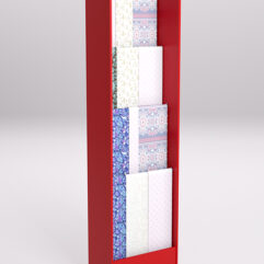 Стеллаж из ДСП для одежды,тканей и штор №1А-600, Красный