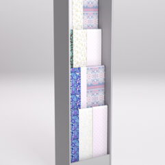 Стеллаж из ДСП для одежды,тканей и штор №1А-600, Серый