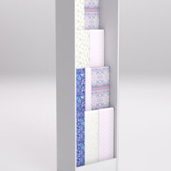 Стеллаж из ДСП для одежды,тканей и штор №1Б-600, Белый