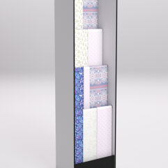 Стеллаж из ДСП для одежды,тканей и штор №1Б-600, Черный с белым