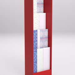 Стеллаж из ДСП для одежды,тканей и штор №1Б-600, Красный