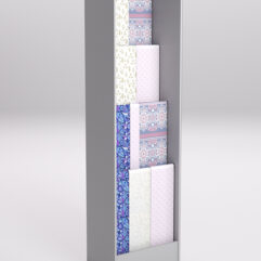 Стеллаж из ДСП для одежды,тканей и штор №1Б-600, Серый