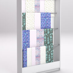 Стеллаж из ДСП для одежды,тканей и штор №2-1200, Белый