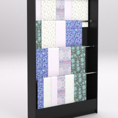 Стеллаж из ДСП для одежды,тканей и штор №2-1200, Черный