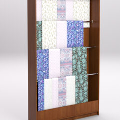 Стеллаж из ДСП для одежды,тканей и штор №2-1200, Орех