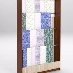 Стеллаж из ДСП для одежды,тканей и штор №2-1200, Орех и Дуб Сонома