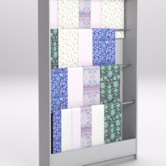 Стеллаж из ДСП для одежды,тканей и штор №2-1200, Серый