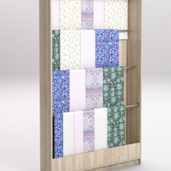 Стеллаж из ДСП для одежды,тканей и штор №2-1200, Дуб Сонома