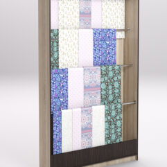 Стеллаж из ДСП для одежды,тканей и штор №2-1200, Дуб Сонома и Дуб Венге