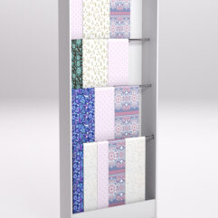 Стеллаж из ДСП для одежды,тканей и штор №1-900, Белый