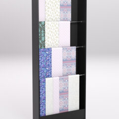 Стеллаж из ДСП для одежды,тканей и штор №1-900, Черный