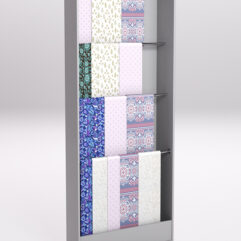 Стеллаж из ДСП для одежды,тканей и штор №1-900, Серый