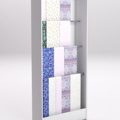 Стеллаж из ДСП для одежды,тканей и штор №1А-900, Белый