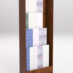 Стеллаж из ДСП для одежды,тканей и штор №1А-900, Орех