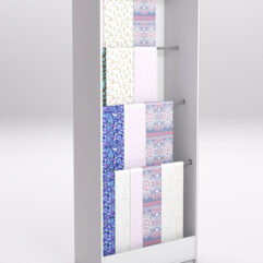 Стеллаж из ДСП для одежды,тканей и штор №1Б-900, Белый