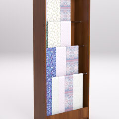 Стеллаж из ДСП для одежды,тканей и штор №1Б-900, Орех