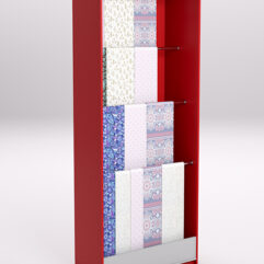 Стеллаж из ДСП для одежды,тканей и штор №1Б-900, Красный