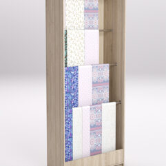 Стеллаж из ДСП для одежды,тканей и штор №1Б-900, Дуб Сонома