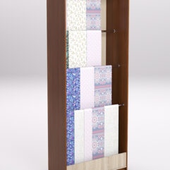 Стеллаж из ДСП для одежды,тканей и штор №1Б-900, Дуб Сонома и Орех