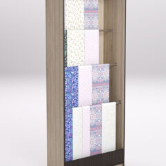 Стеллаж из ДСП для одежды,тканей и штор №1Б-900, Дуб Сонома и Дуб Венге