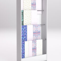 Стеллаж из ДСП для одежды,тканей и штор №2-900, Белый