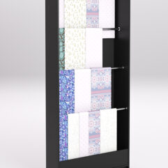 Стеллаж из ДСП для одежды,тканей и штор №2-900, Черный