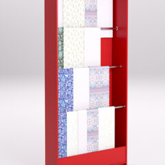 Стеллаж из ДСП для одежды,тканей и штор №2-900, Красный