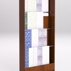 Стеллаж из ДСП для одежды,тканей и штор №2-900, Орех