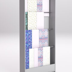 Стеллаж из ДСП для одежды,тканей и штор №2-900, Серый