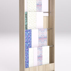 Стеллаж из ДСП для одежды,тканей и штор №2-900, Дуб Сонома