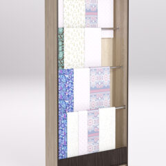 Стеллаж из ДСП для одежды,тканей и штор №2-900, Дуб Сонома и Дуб Венге