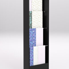 Стеллаж из ДСП для одежды,тканей и штор №2-600, Черный