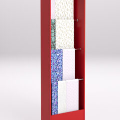 Стеллаж из ДСП для одежды,тканей и штор №2-600, Красный