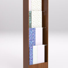 Стеллаж из ДСП для одежды,тканей и штор №2-600, Орех