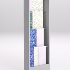 Стеллаж из ДСП для одежды,тканей и штор №2-600, Серый