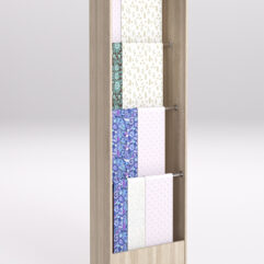 Стеллаж из ДСП для одежды,тканей и штор №2-600, Дуб Сонома