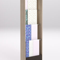 Стеллаж из ДСП для одежды,тканей и штор №2-600, Дуб Сонома и Дуб Венге