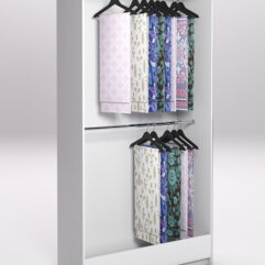 Стеллаж из ДСП для одежды,тканей и штор №3Б-1200, Белый