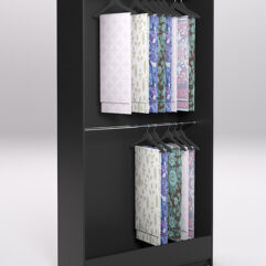 Стеллаж из ДСП для одежды,тканей и штор №3Б-1200, Черный