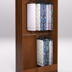 Стеллаж из ДСП для одежды,тканей и штор №3Б-1200, Орех