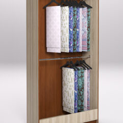 Стеллаж из ДСП для одежды,тканей и штор №3Б-1200, Дуб Сонома и Орех