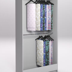 Стеллаж из ДСП для одежды,тканей и штор №3Б-1200, Серый