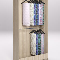 Стеллаж из ДСП для одежды,тканей и штор №3Б-1200, Дуб Сонома